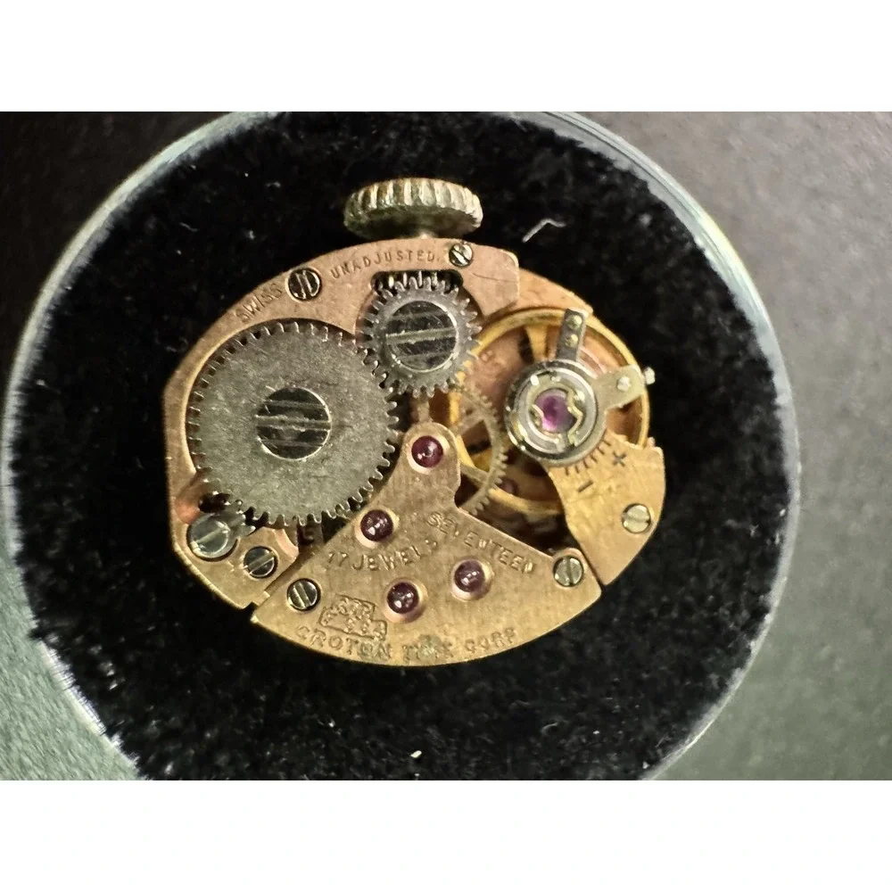 Vintage Croton 17 Jewels Swiss Mechanical Watch Movement and Dial Untested